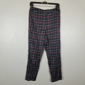 CAMI nyc 100% silk tartan plaid pants "the debs" size S, nwt christmas print